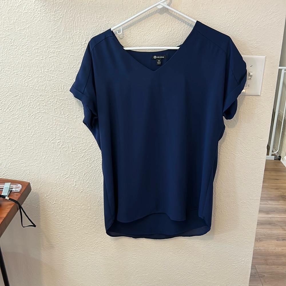 blouse with folded sleeve